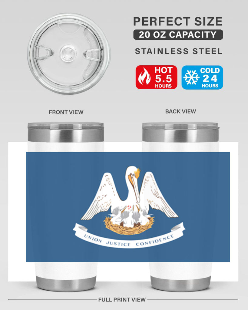 Louisiana 34#- Us Flags- Tumbler