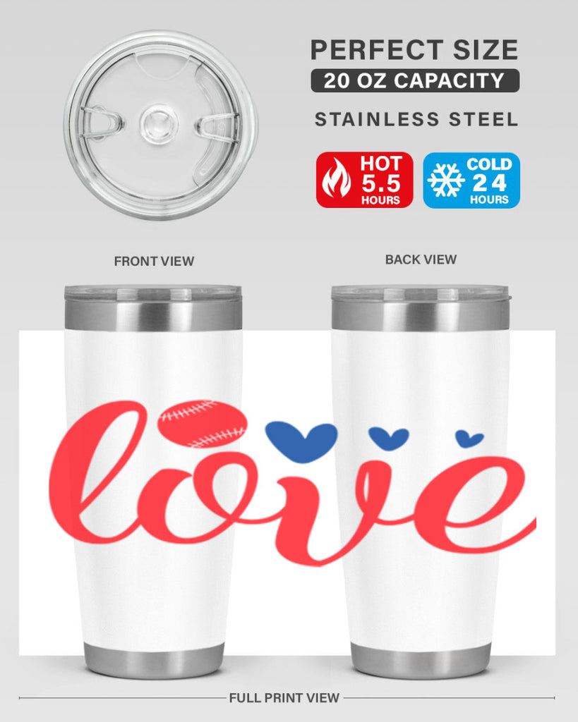 Love 2052#- baseball- Tumbler