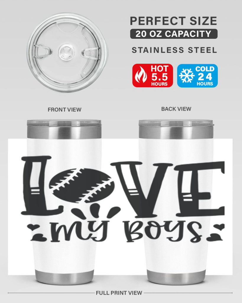 Love My Boys 2053#- baseball- Tumbler