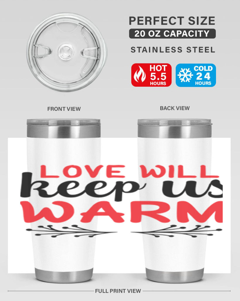 Love will keep us warm 314#- winter- Tumbler