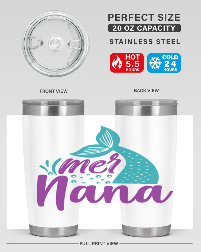 Mer Nana 343#- mermaid- Tumbler