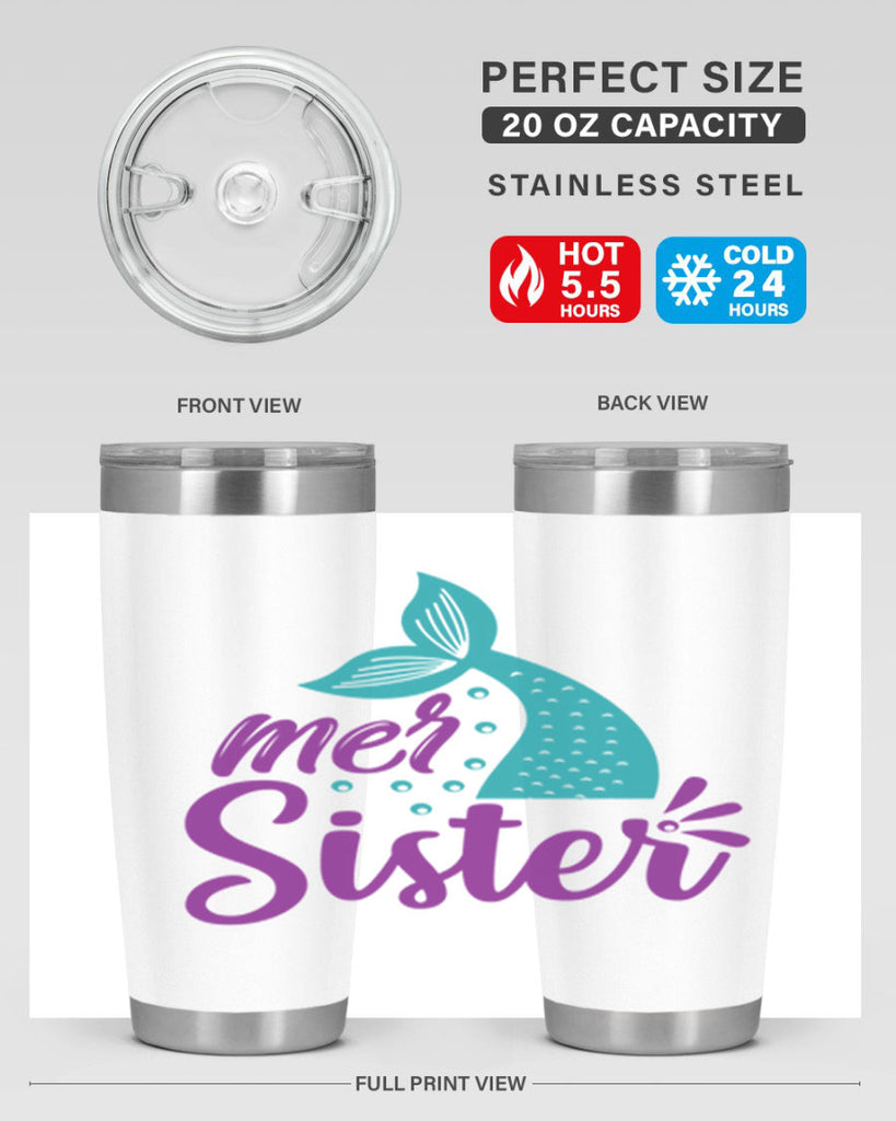 Mer Sister 346#- mermaid- Tumbler