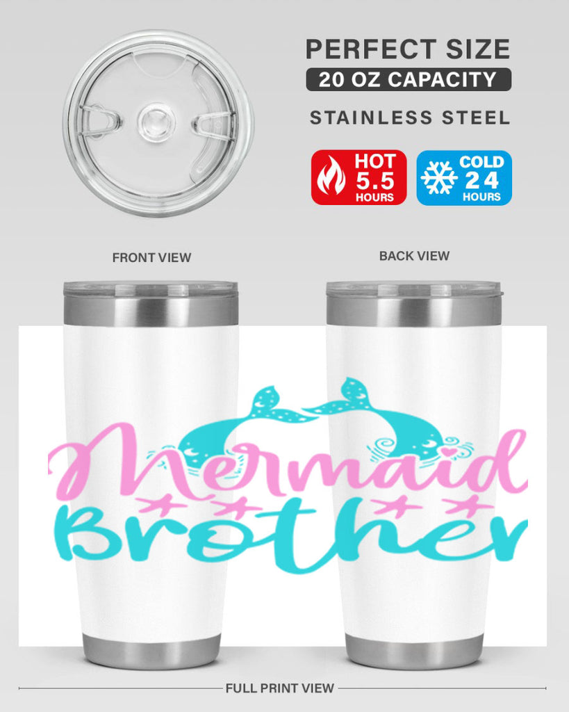 Mermaid Brother 354#- mermaid- Tumbler