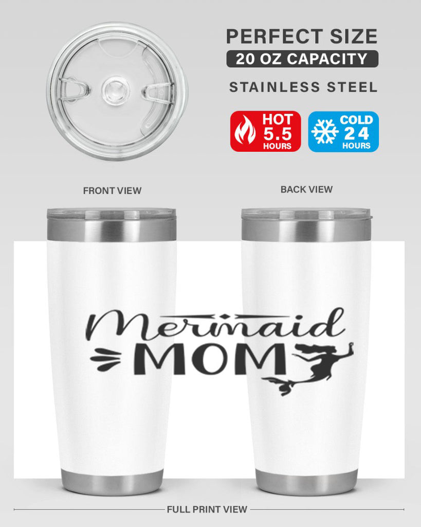 Mermaid Mom 372#- mermaid- Tumbler