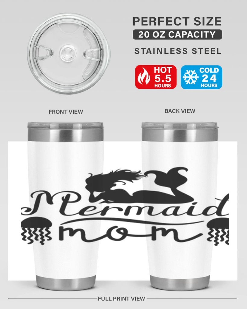 Mermaid Mom 373#- mermaid- Tumbler