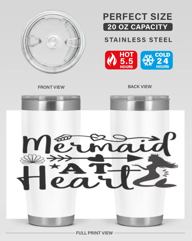 Mermaid at Heart design 397#- mermaid- Tumbler