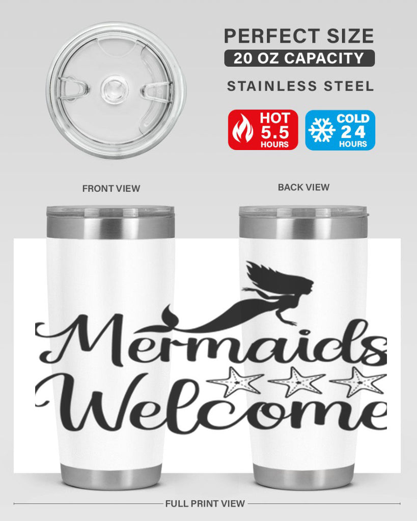 Mermaids welcome 498#- mermaid- Tumbler