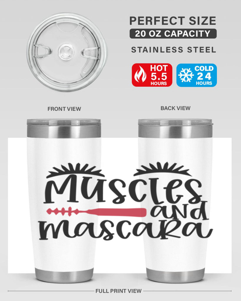 Muscles and mascara design Style 221#- make up- Tumbler