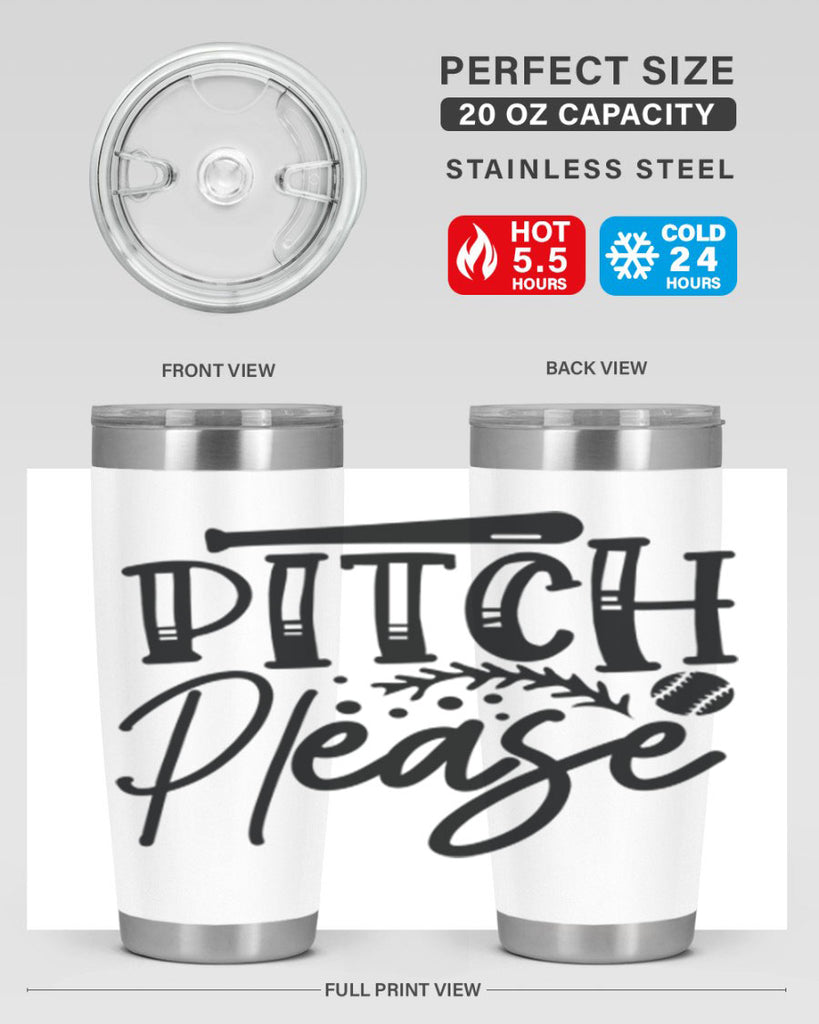 Pitch Please 2037#- baseball- Tumbler