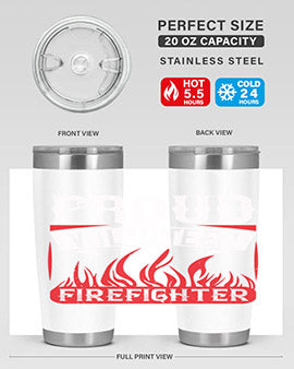 Proud Volunteer Firefighter Style 35#- volunteer- Tumbler