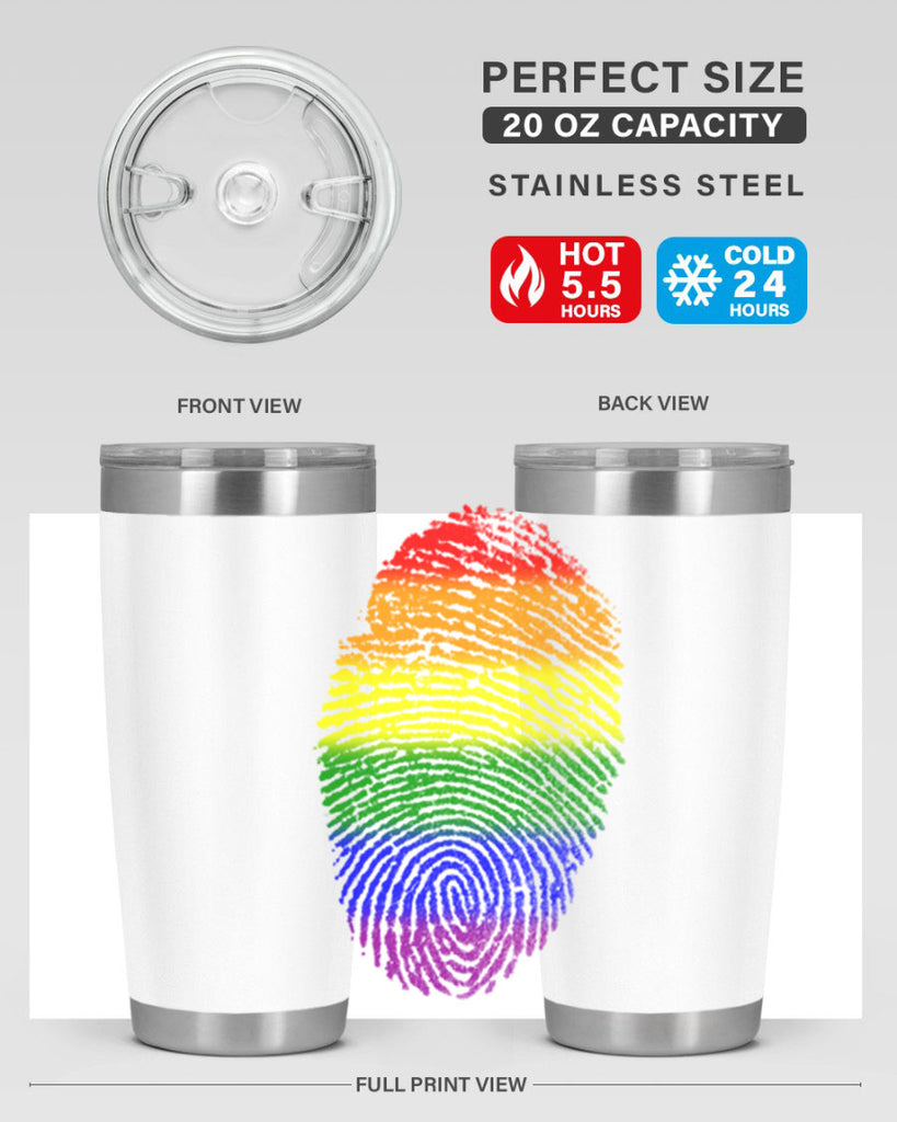 Rainbow Finger print 10#- lgbt- Tumbler