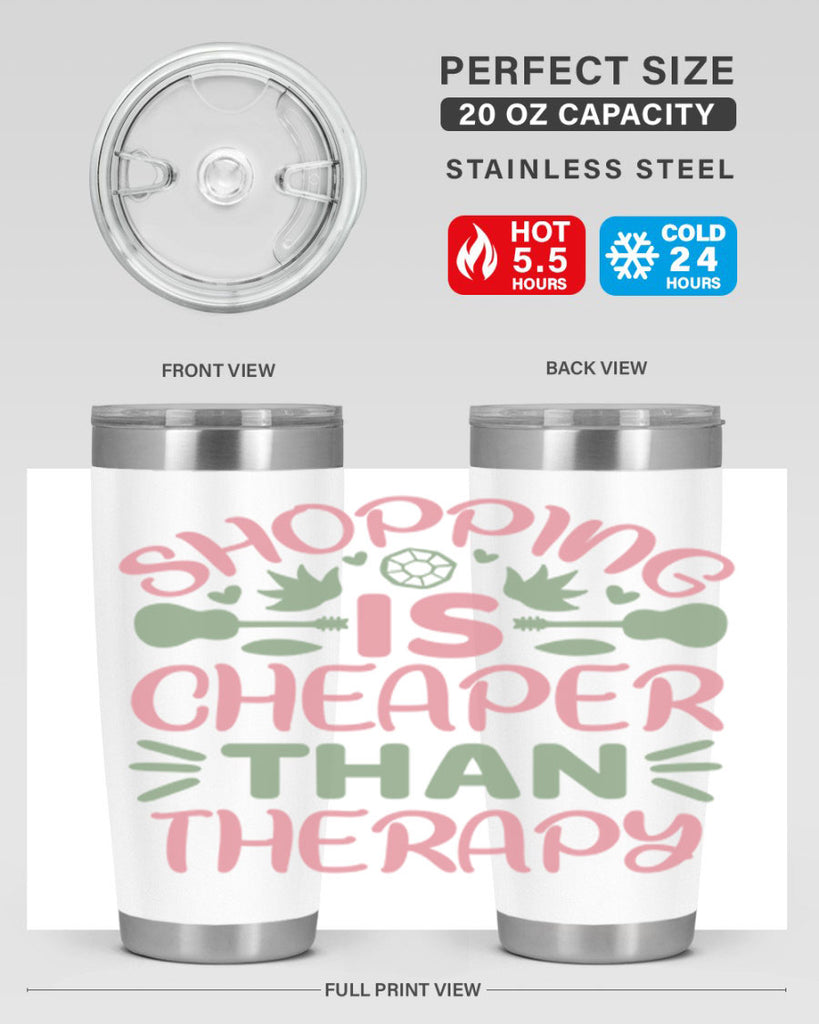 Shopping Is Cheaper Than Therapy 143#- fashion- Cotton Tank