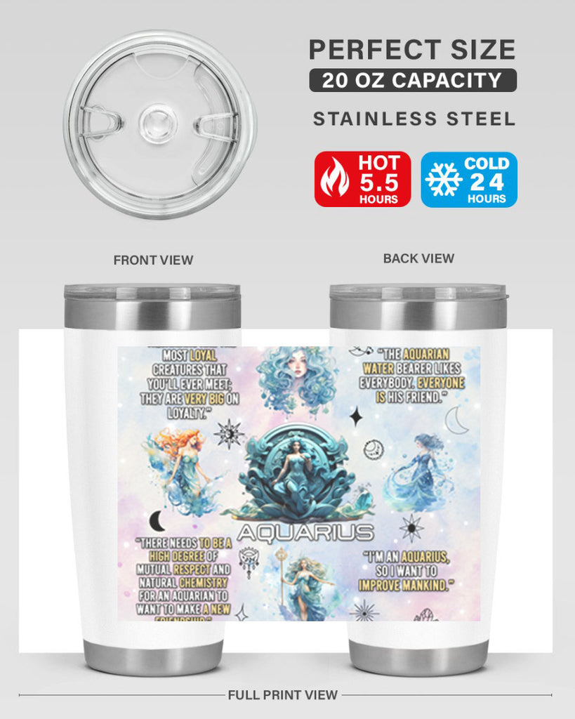 StraightAquarius 468#- zodiac- Tumbler