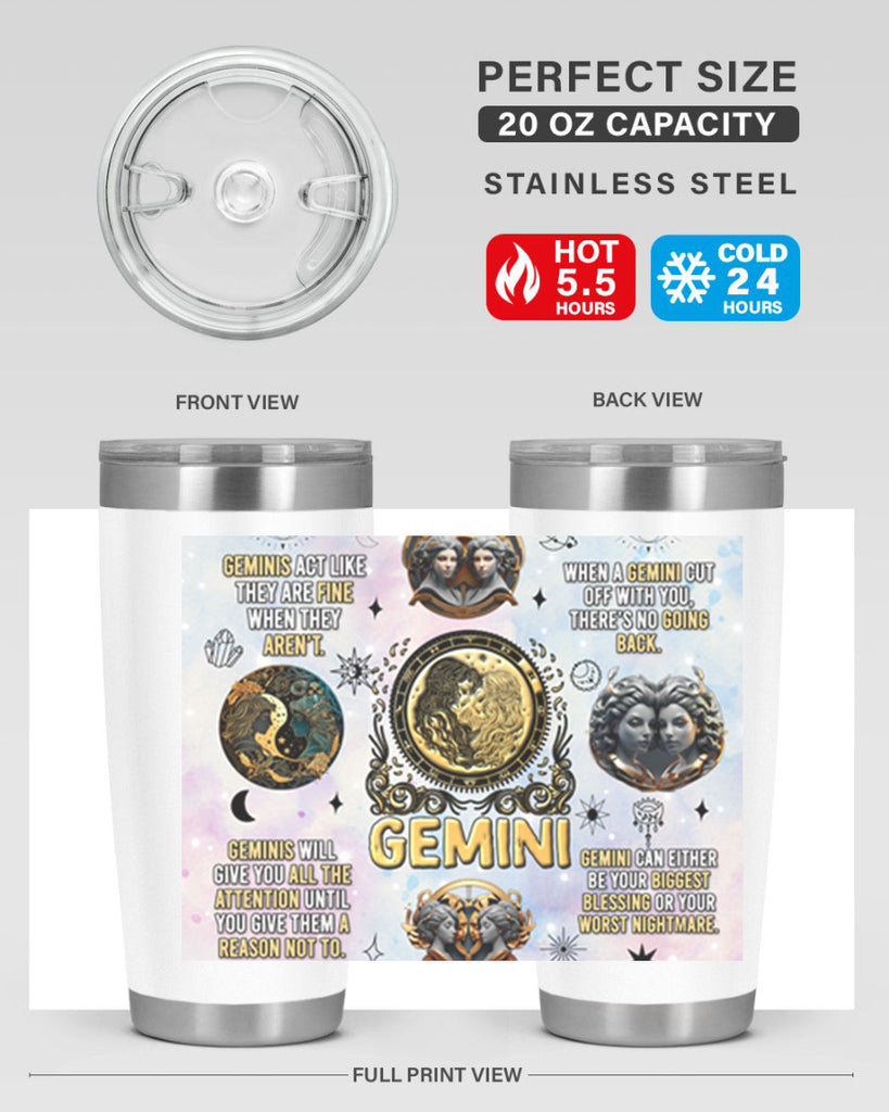 StraightGemini 472#- zodiac- Tumbler