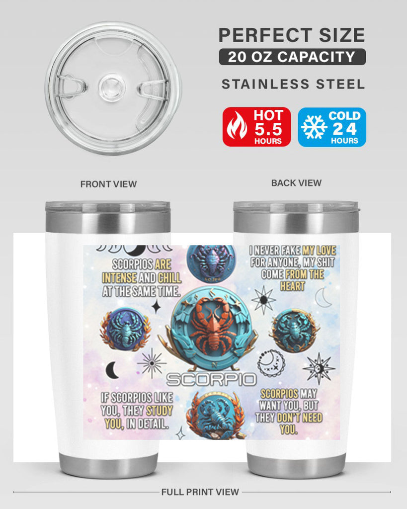 Straightscorpio 477#- zodiac- Tumbler