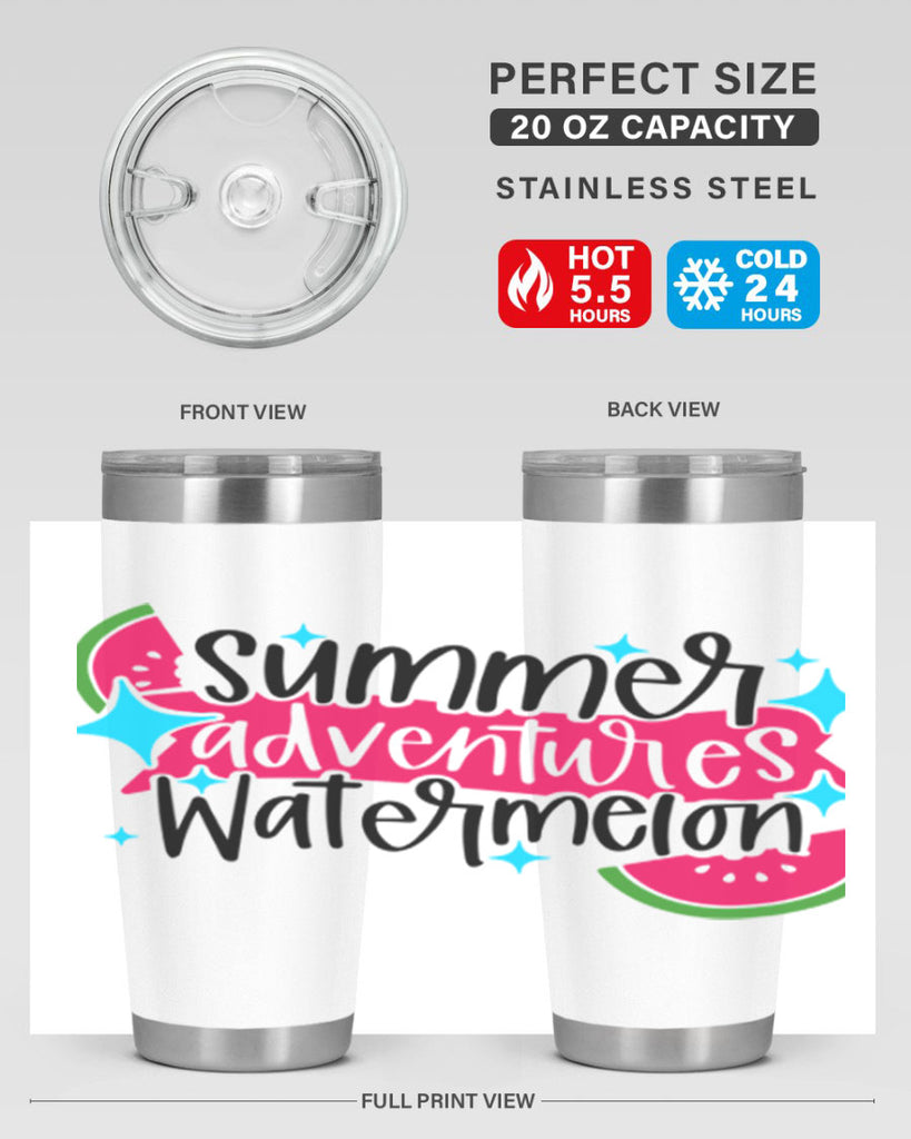 Summer Adventures Watermelon Style 23#- summer- Tumbler