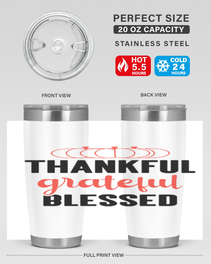 Thankful grateful blessed 603#- fall- Tumbler