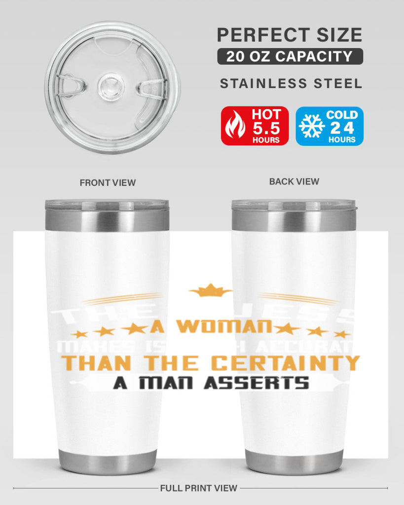 The guess a woman makes is much accurate than the certainty a man asserts Style 33#- womens day- Tumbler