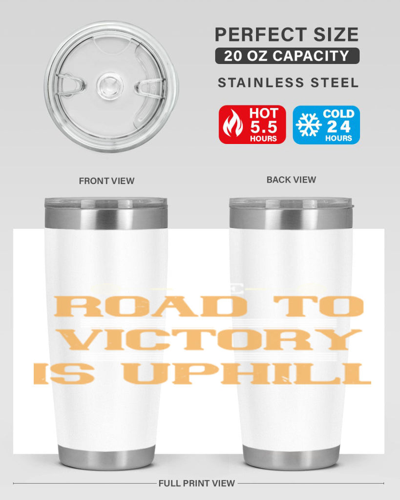 The road to victory is uphill 1822#- badminton- Tumbler