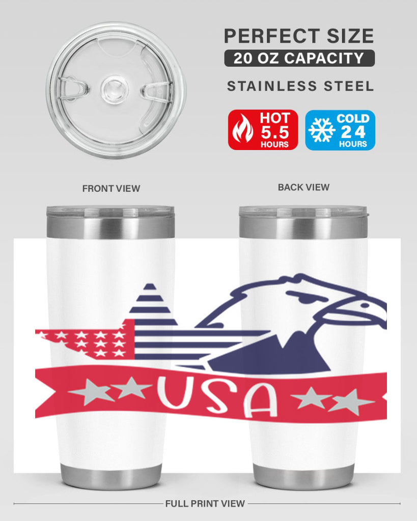 USA Style 182#- Fourt Of July- Tumbler