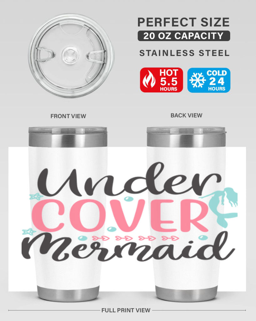 Undercover Mermaid 656#- mermaid- Tumbler
