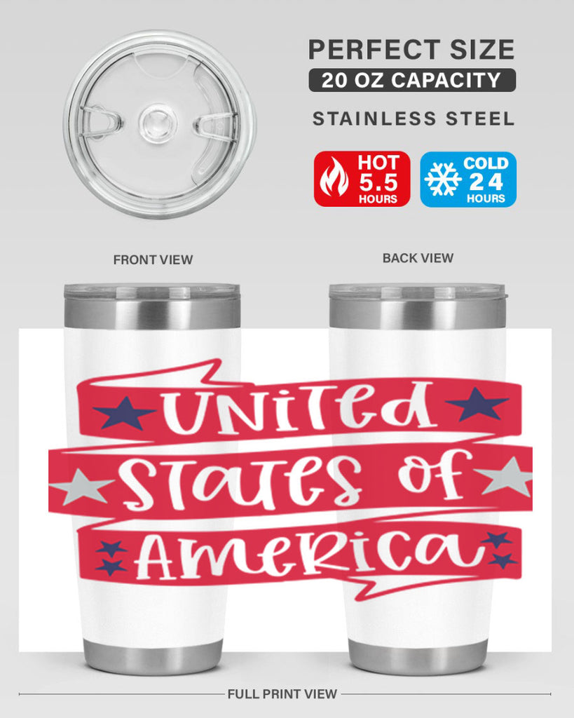 United States Of America Style 177#- Fourt Of July- Tumbler