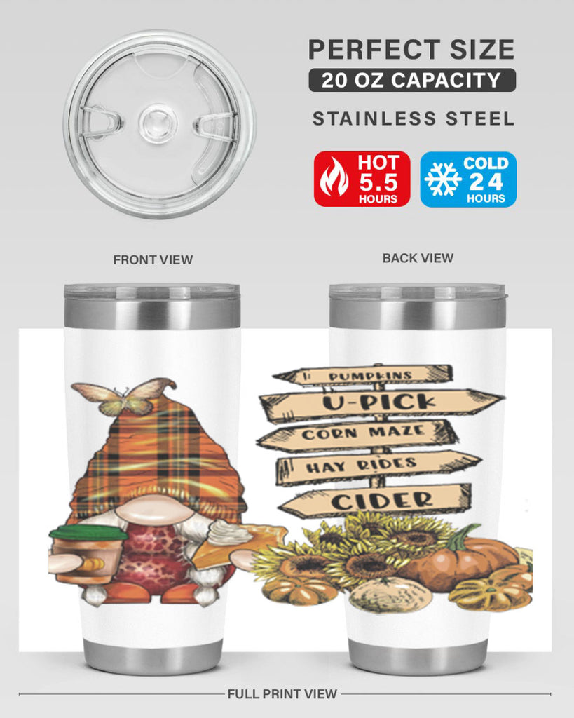 VintageFallGnome 625#- fall- Tumbler
