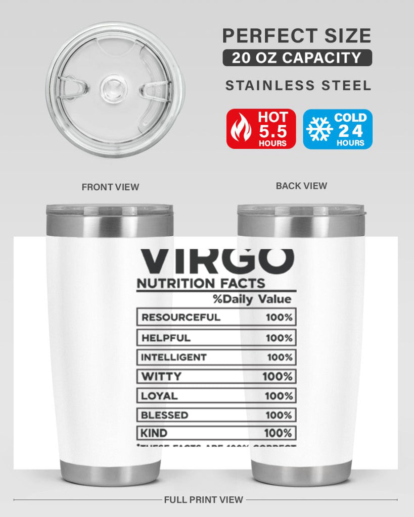 Virgo Nutrition Facts 530#- zodiac- Tumbler