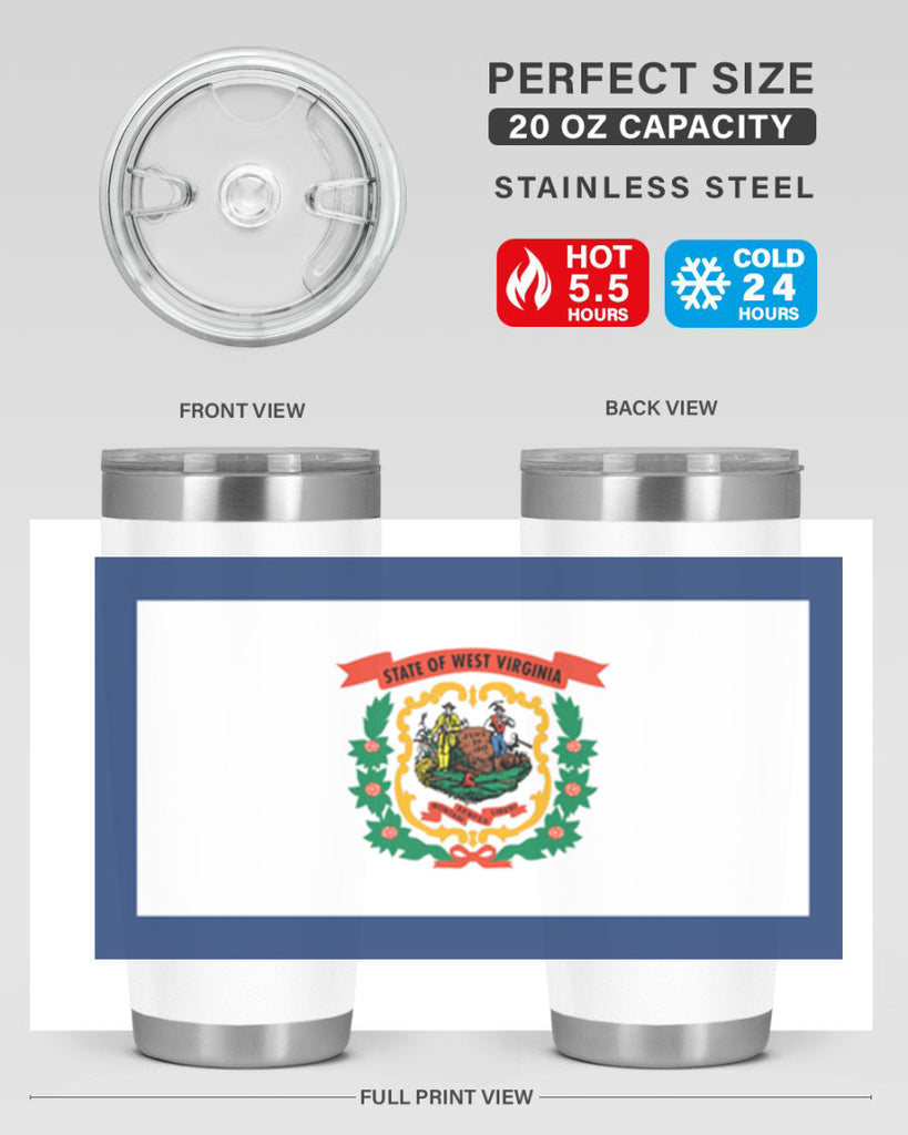 West Virginia 3#- stateflags- Tumbler