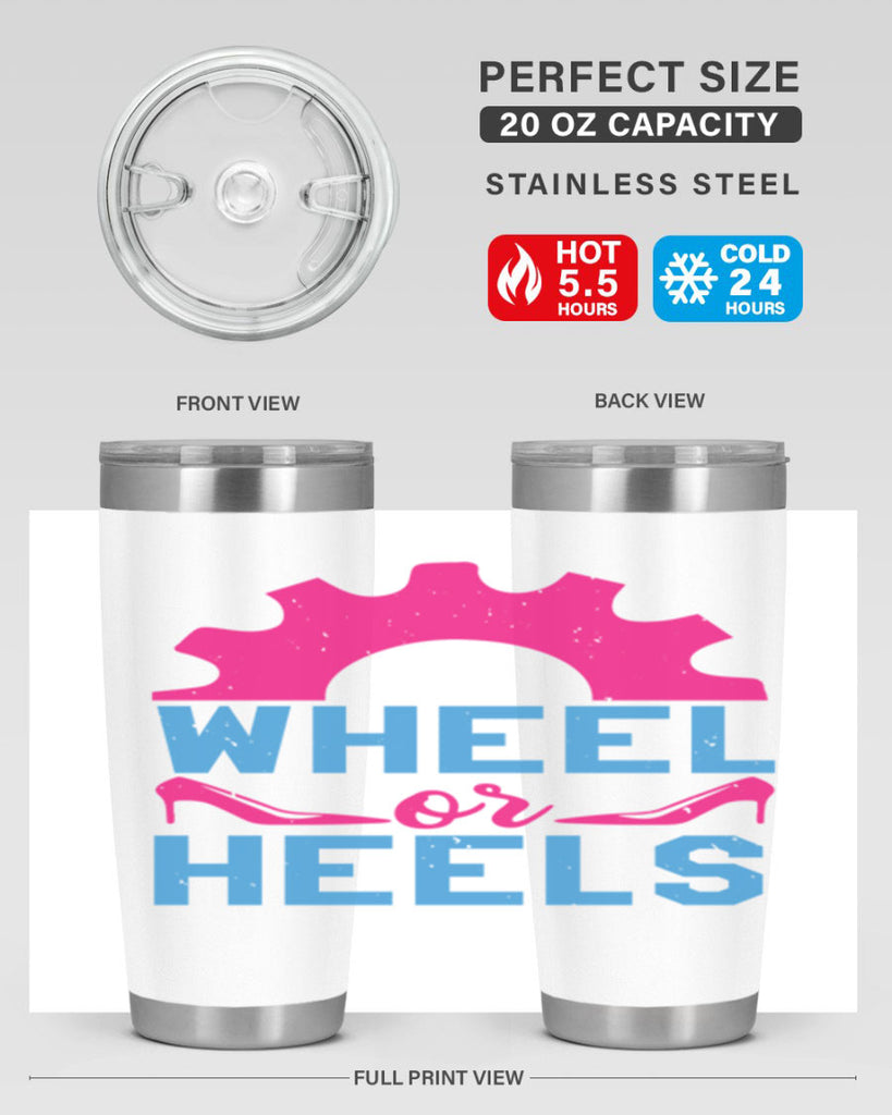 Wheel or Heels Style 8#- baby shower- tumbler