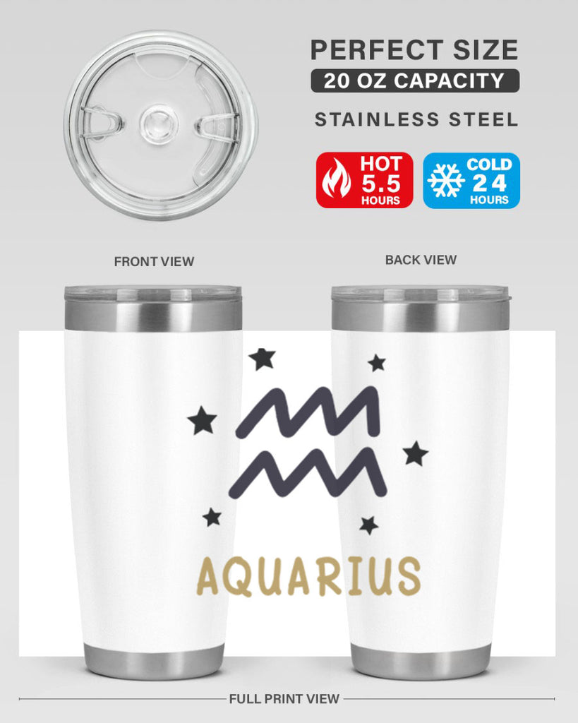 aquarius 83#- zodiac- Tumbler