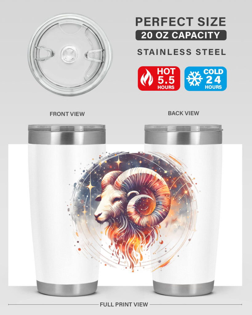 aries 125#- zodiac- Tumbler
