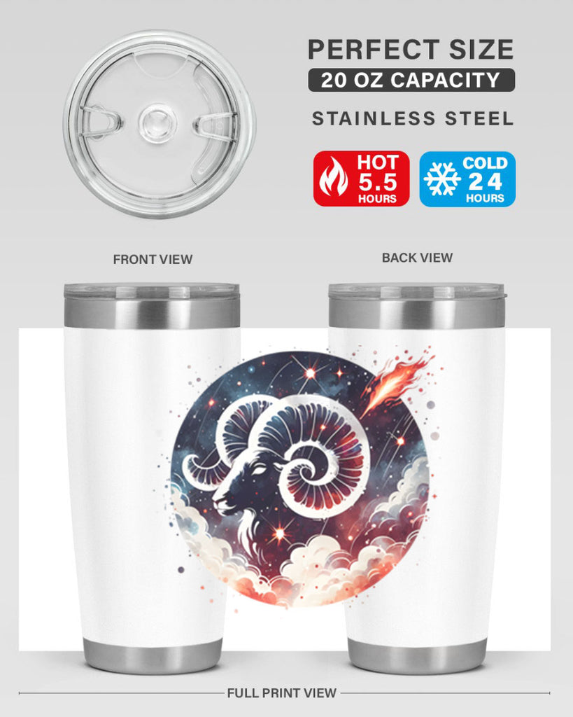 aries 140#- zodiac- Tumbler
