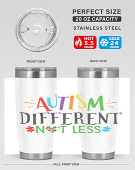 autism different not less Style 5#- autism- Tumbler