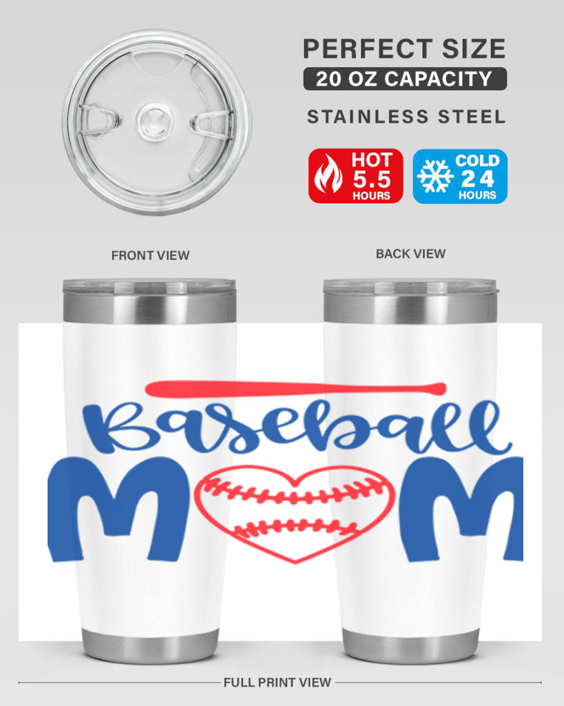 baseball mom 2077#- baseball- Tumbler