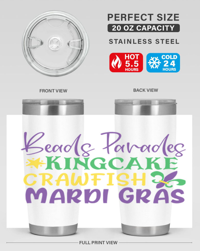 beads parades kingcake crawfish mardi gras 85#- mardi gras- Tumbler