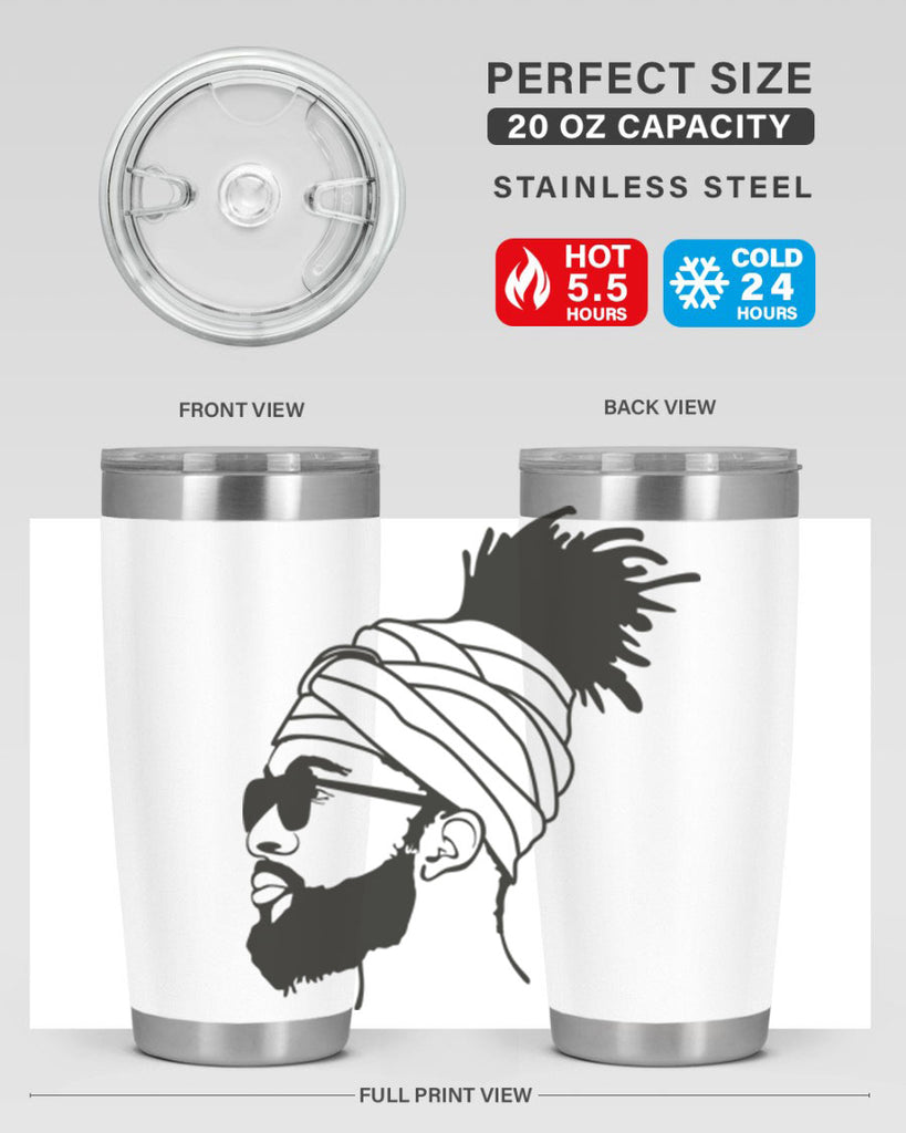beardman 44#- black men - boys- tumbler