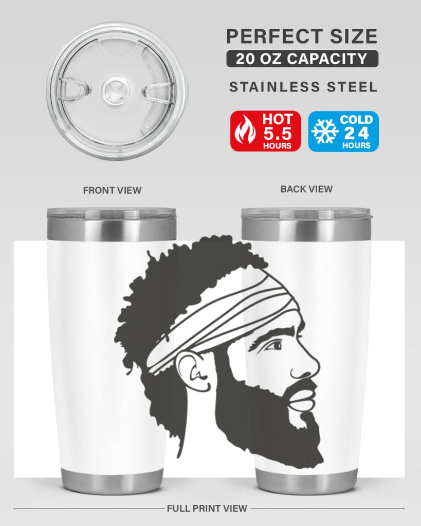 beardman 48#- black men - boys- tumbler