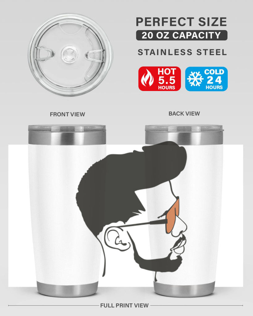 beardman 50#- black men - boys- tumbler