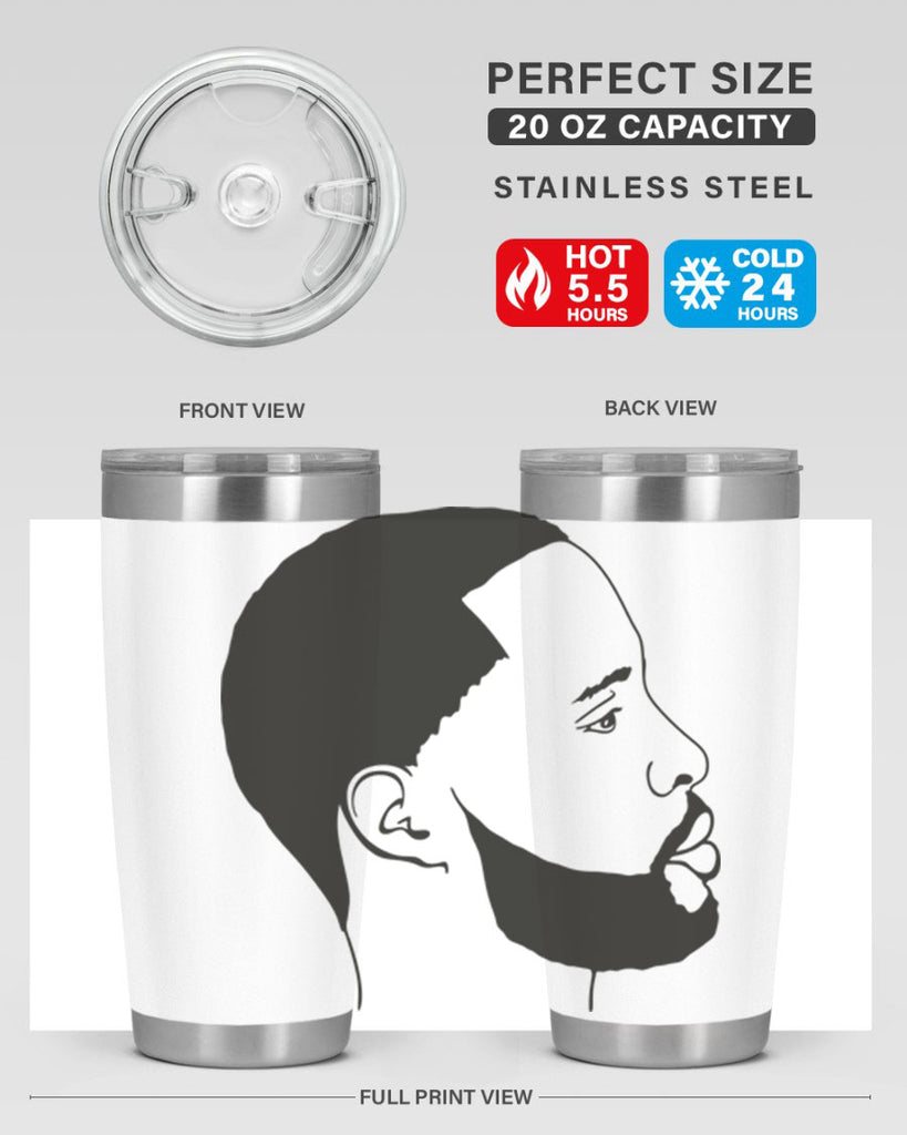beardman 54#- black men - boys- tumbler
