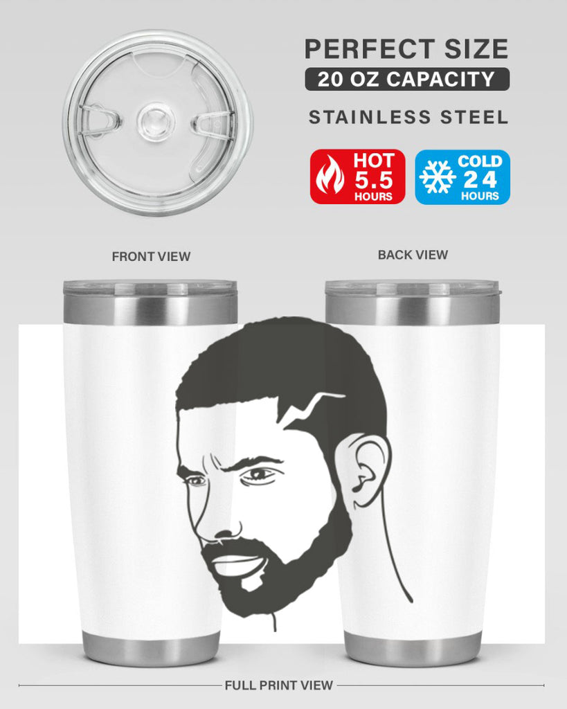 beardman 56#- black men - boys- tumbler