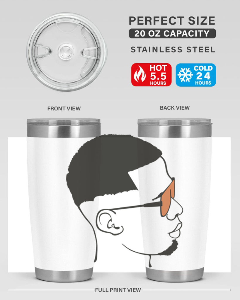 beardman 57#- black men - boys- tumbler