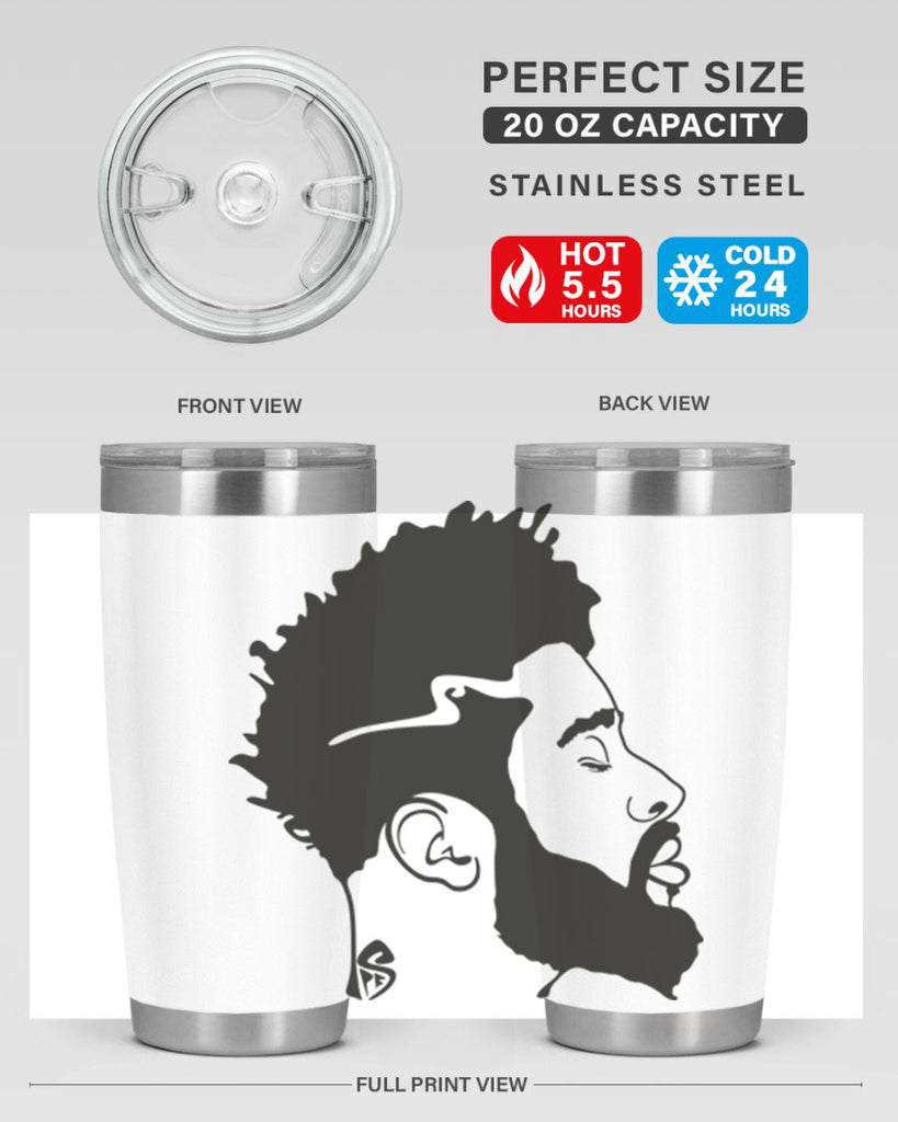 beardman 59#- black men - boys- tumbler