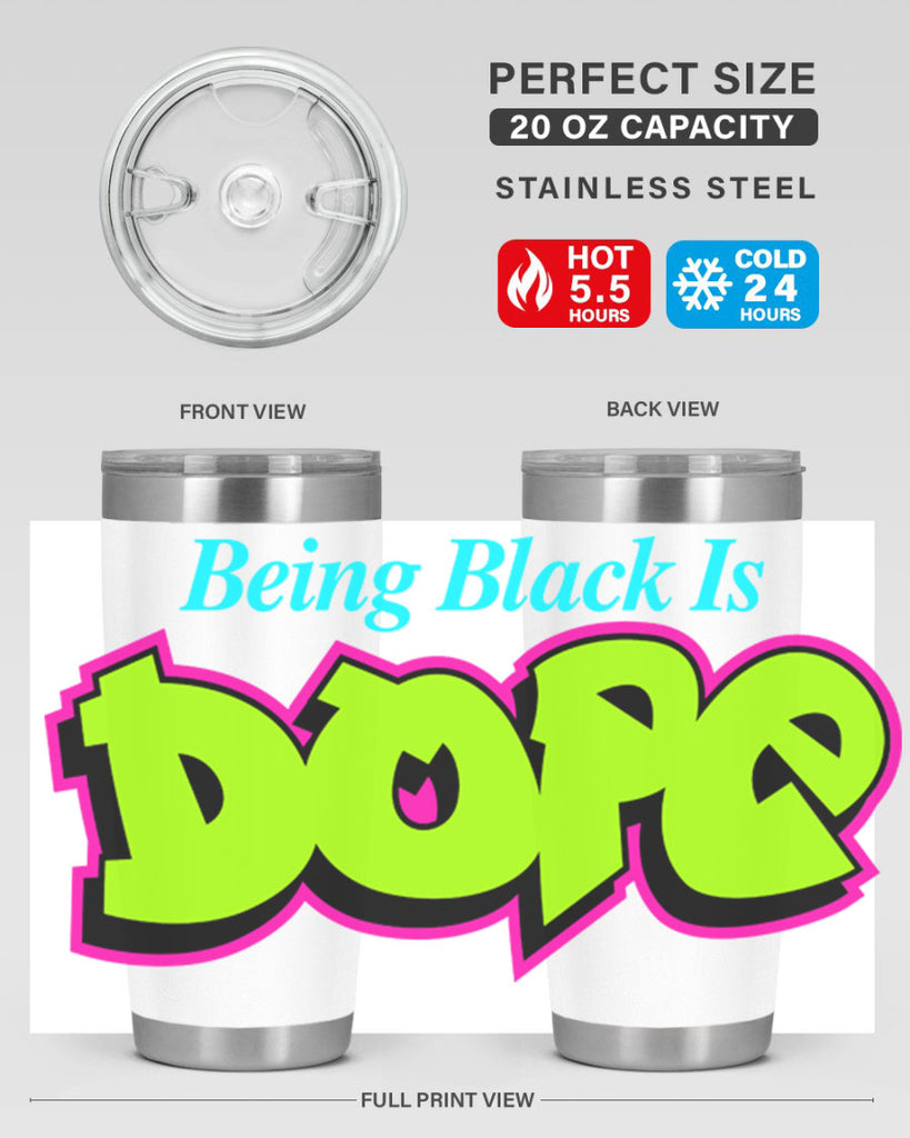 being black is dope 261#- black words phrases- Cotton Tank