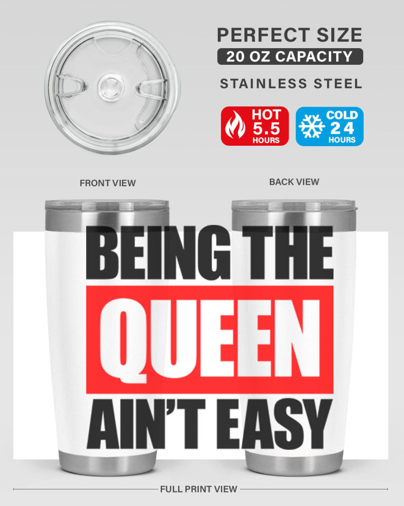 being the queen aint easy 255#- black words phrases- Cotton Tank