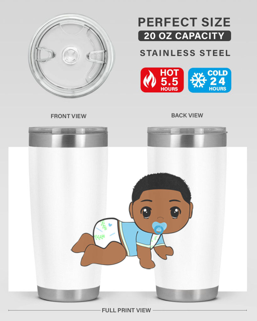 black baby boy 1#- black men - boys- tumbler