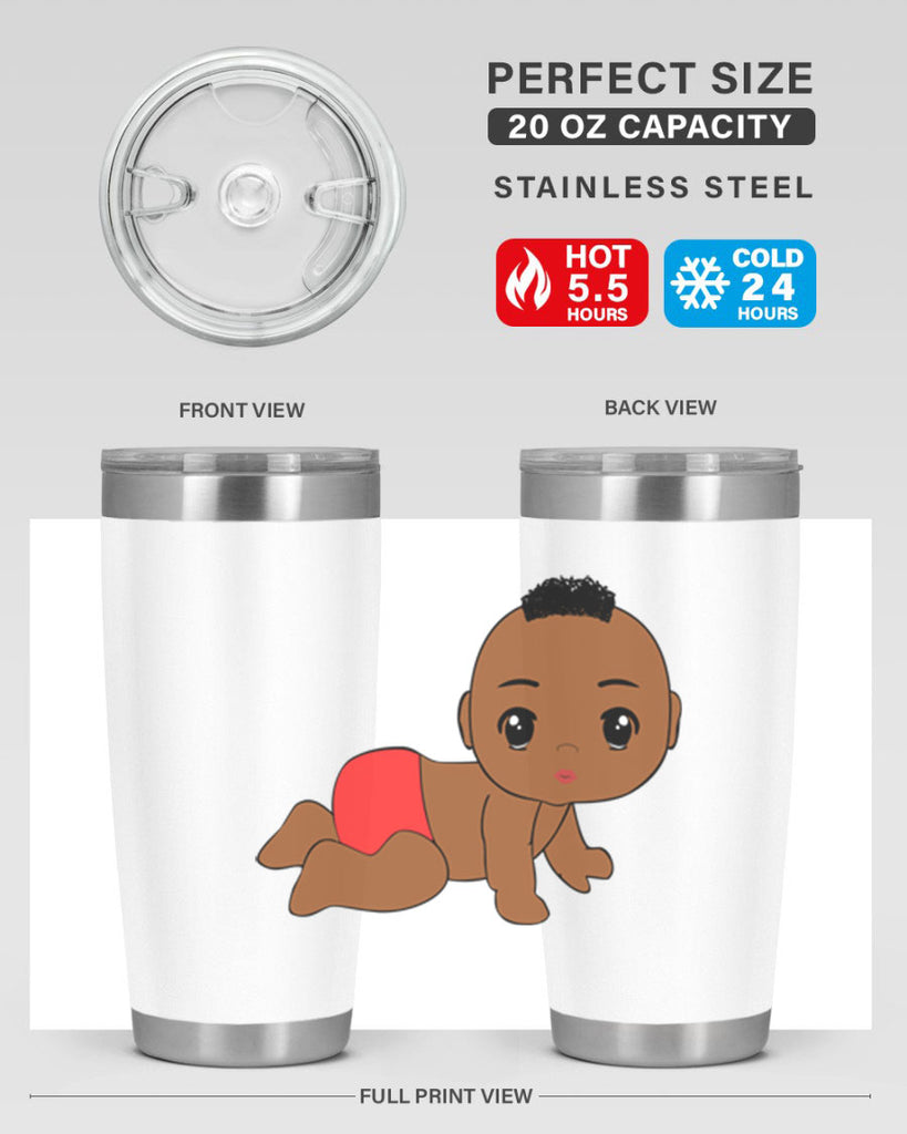 black baby boy 5#- black men - boys- tumbler
