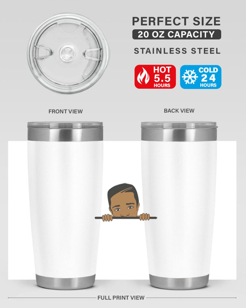 black boy 24#- black men - boys- tumbler