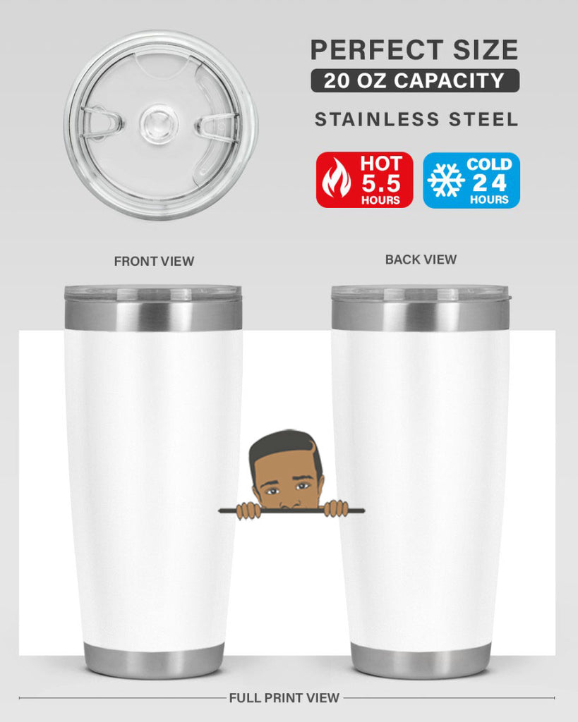 black boy 5#- black men - boys- tumbler