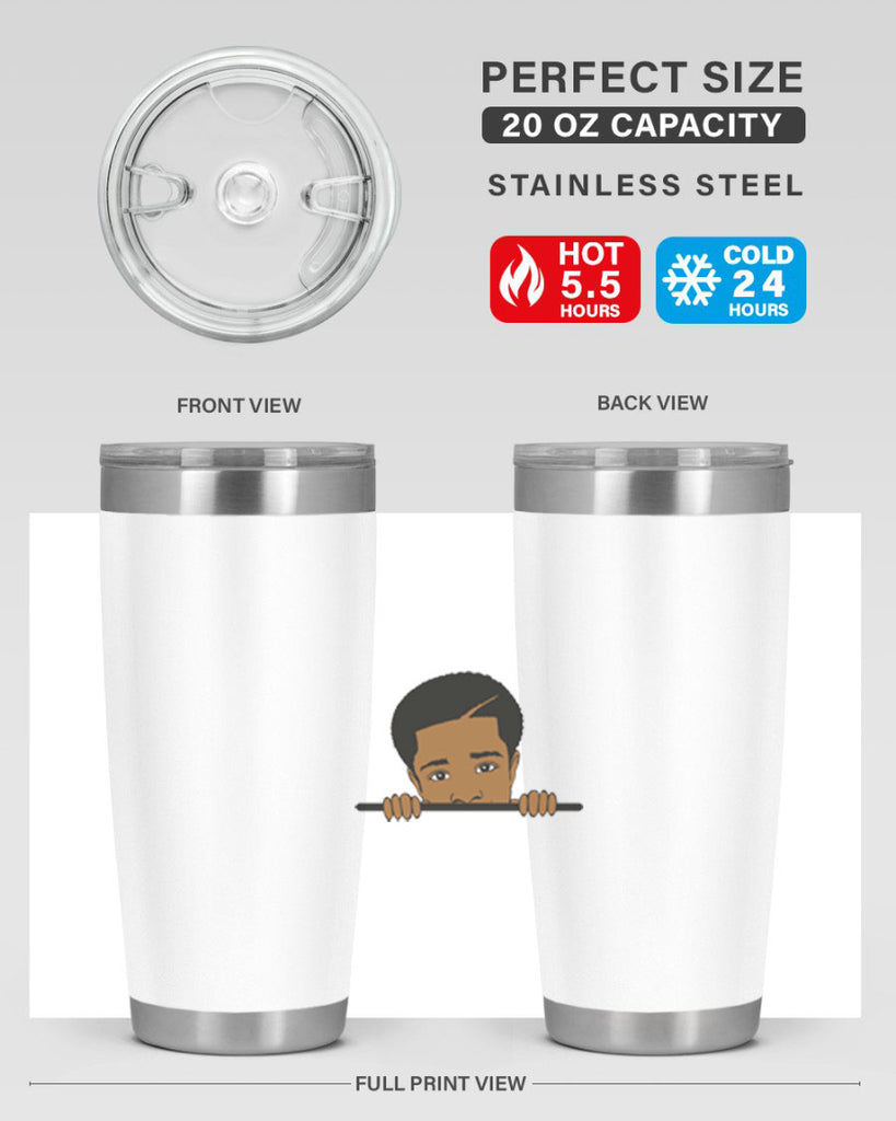 black boy 7#- black men - boys- tumbler